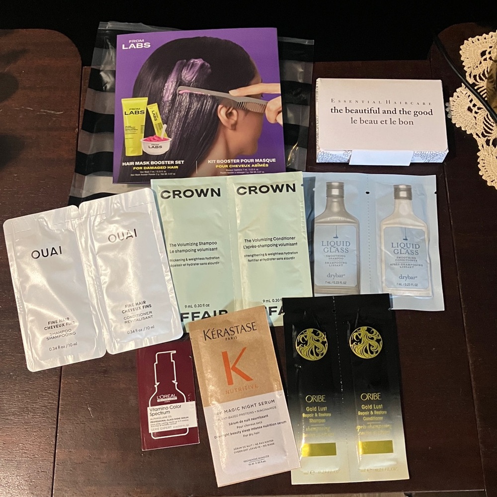 Lot of Sephora Hair Care Samples Shampoo, Conditioner, Mask, Serum